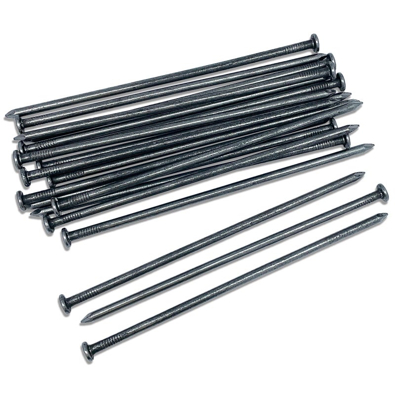 COBARYEN Metal Nails 50 Pcs 10-Inch Landscape Anchoring Spikes for Paver  Weed Barriers  Turf  House Construction  Carpentry Nail  Tent  Anchoring Spikes (10in 50pcs) - Image 1